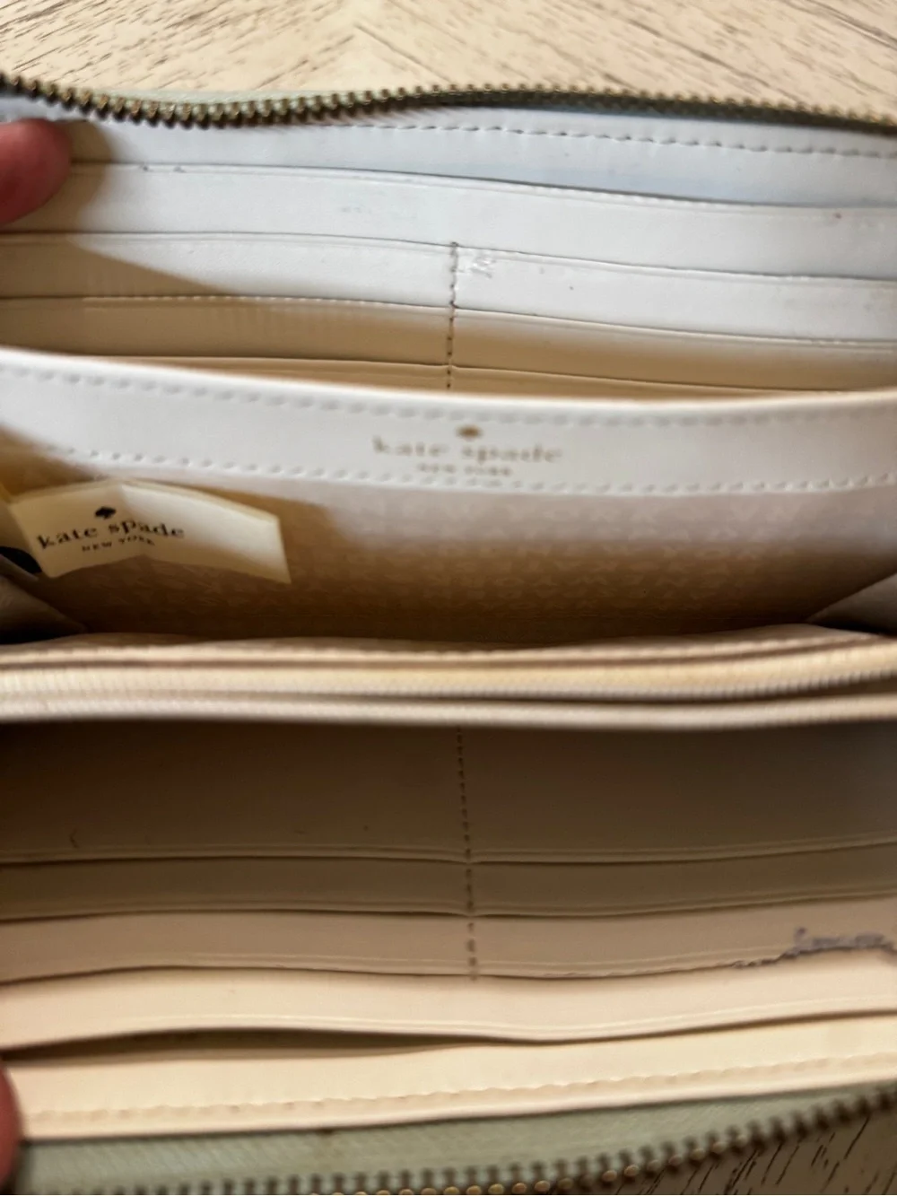 Kate Spade New York Mint Saffiano Leather Zip Around Wallet